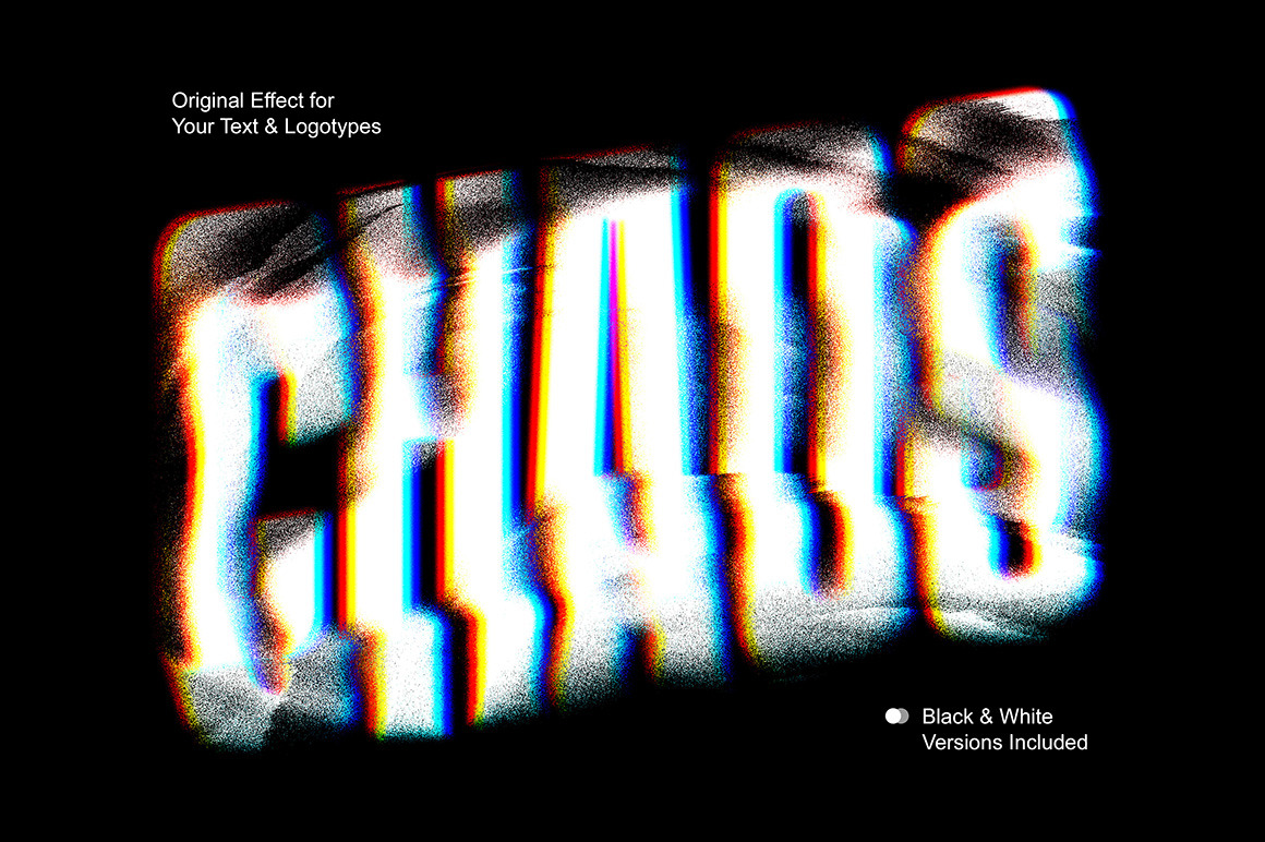 Distortion Mash Text Effect