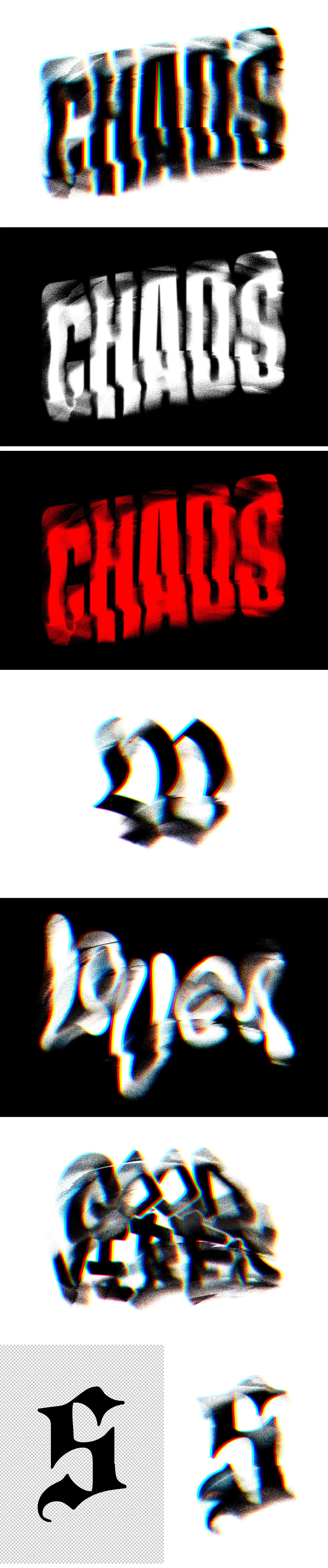 Distortion Mash Text Effect