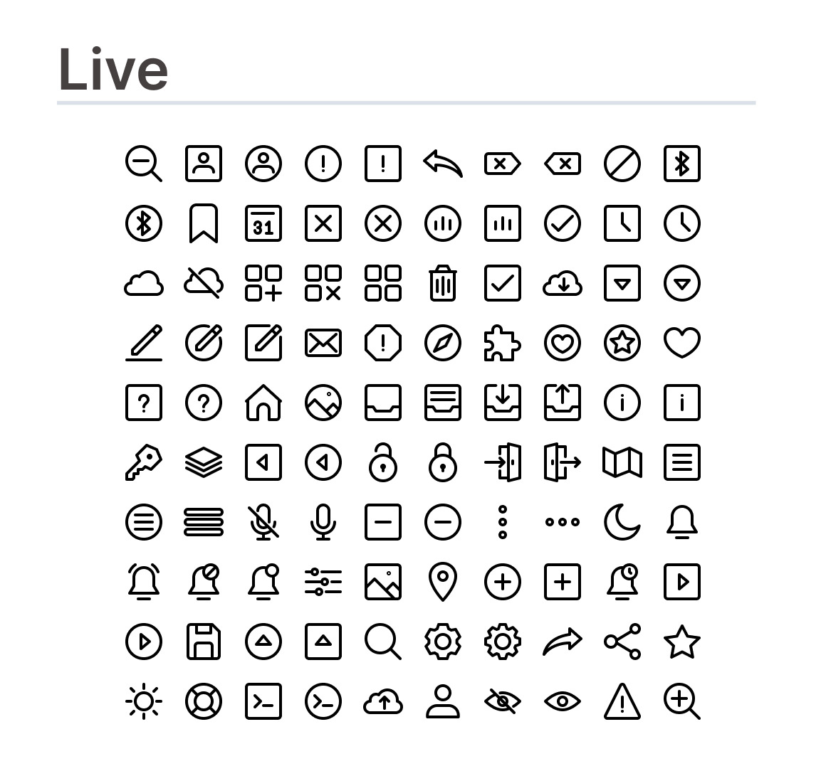 User interface icons (vol.1) User interface icons (vol.1)