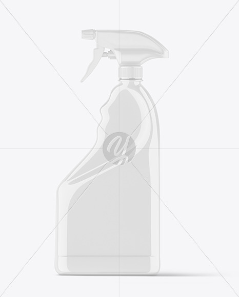 Glossy Spray Bottle Mockup