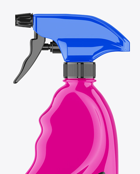 Glossy Spray Bottle Mockup