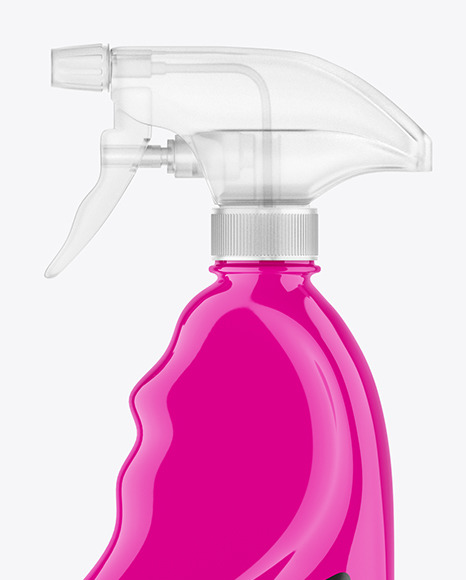 Glossy Spray Bottle Mockup