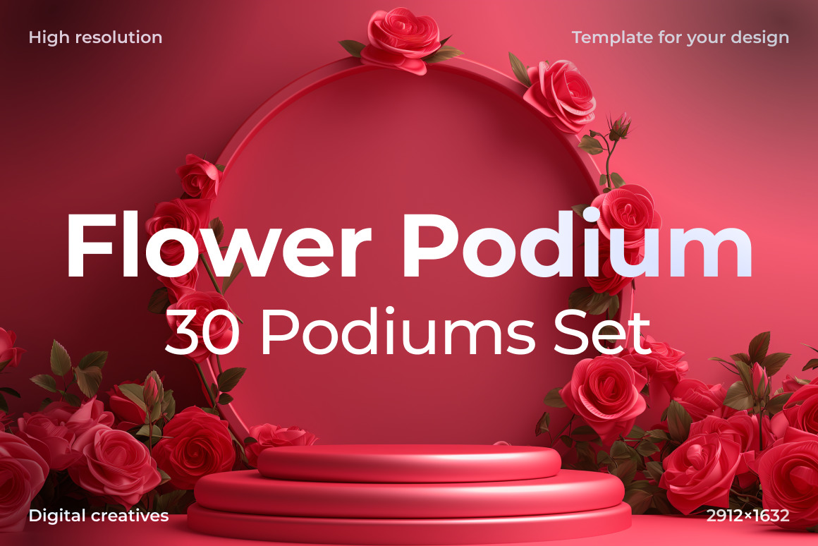 Flower Podiums ❊ Background Set