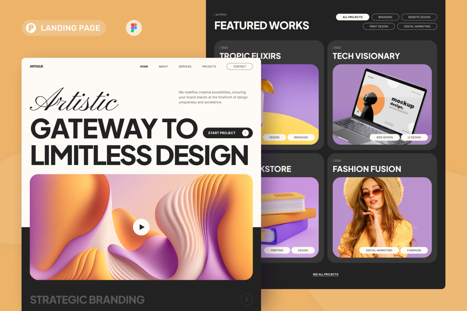 Artique - Creative Agency Landing Page