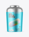 Matte Metallic Tea Tin Can Mockup