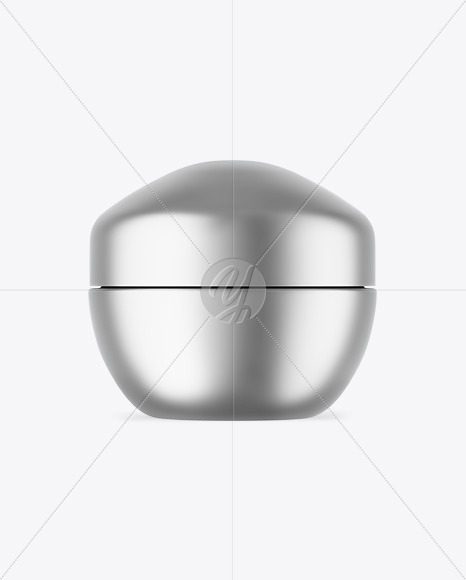 Matte Metallic Cosmetic Jar Mockup