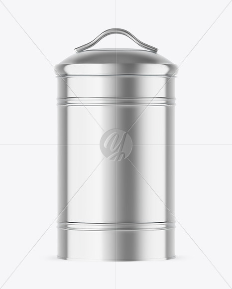 Metallic Tea Tin Can Mockup