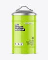 Glossy Tea Tin Can Mockup