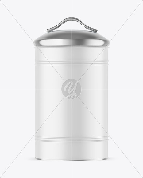 Matte Tea Tin Can Mockup