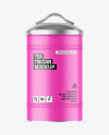 Matte Tea Tin Can Mockup