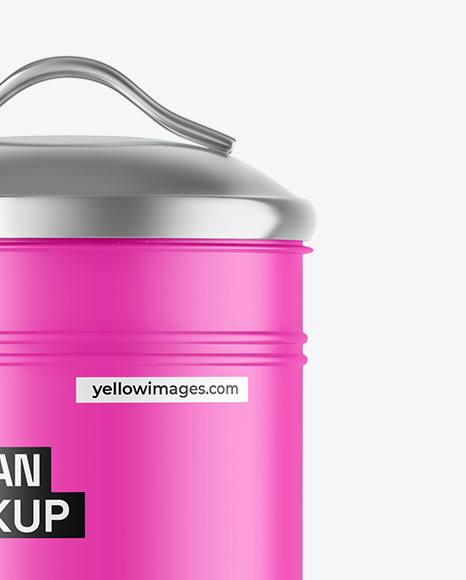 Matte Tea Tin Can Mockup