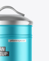 Matte Metallic Tea Tin Can Mockup