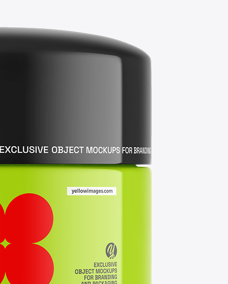 Glossy Cosmetic Jar Mockup