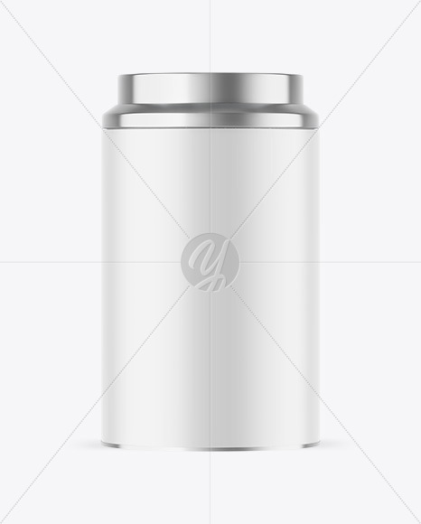 Matte Tea Tin Can Mockup