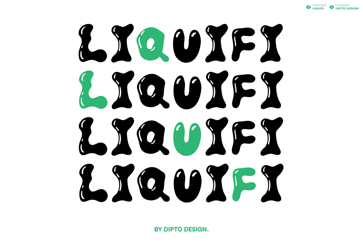 Liquifi - A Psychedelic Typeface Liquifi - A Psychedelic Typeface