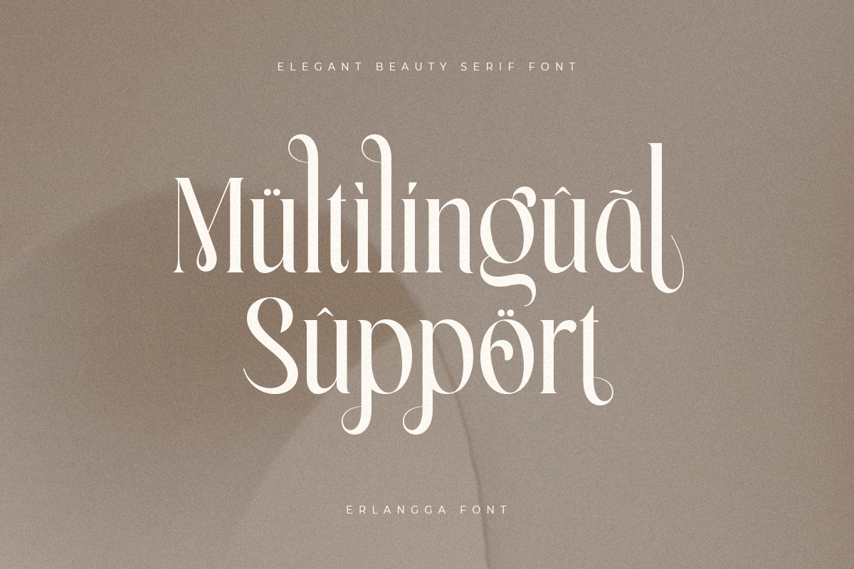 Erlangga - Elegant Beauty Serif Font Erlangga - Elegant Beauty Serif Font