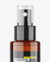 Amber Cosmetic Spray Bottle Mockup