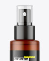 Frosted Amber Cosmetic Spray Bottle Mockup