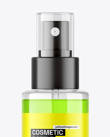 Clear Cosmetic Spray Bottle Mockup