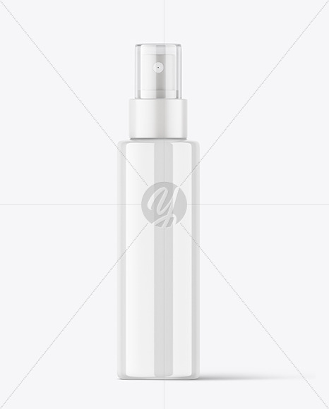 Glossy Cosmetic Spray Bottle Mockup