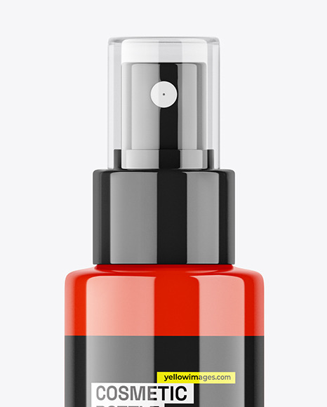 Glossy Cosmetic Spray Bottle Mockup