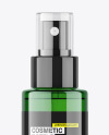 Green Cosmetic Spray Bottle Mockup