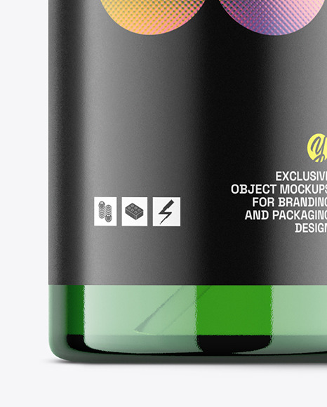 Green Cosmetic Spray Bottle Mockup