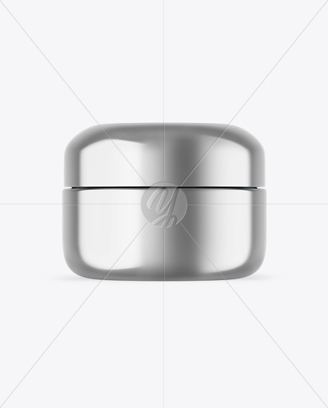 Metallic Cosmetic Jar Mockup