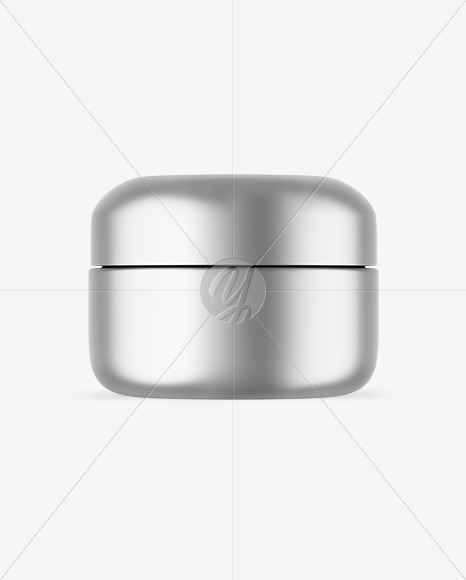 Matte Metallic Cosmetic Jar Mockup