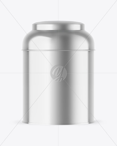 Metallic Tea Tin Can Mockup