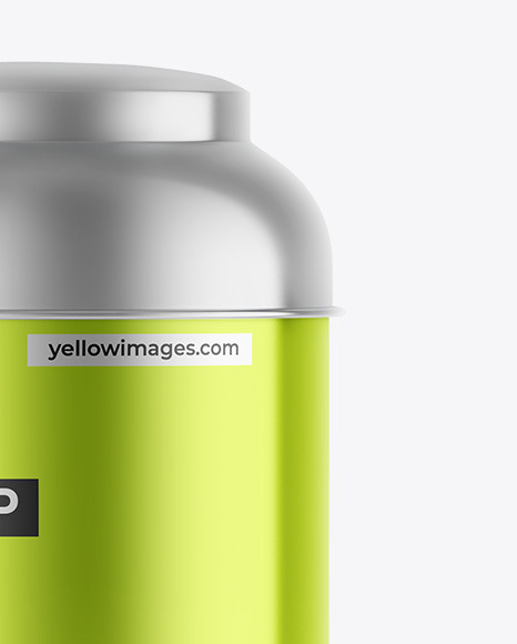 Metallic Tea Tin Can Mockup