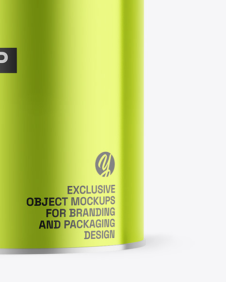 Metallic Tea Tin Can Mockup