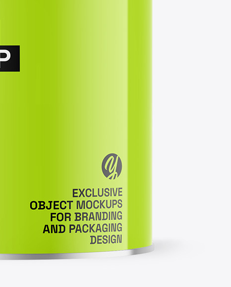 Glossy Tea Tin Can Mockup