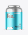 Matte Metallic Tea Tin Can Mockup