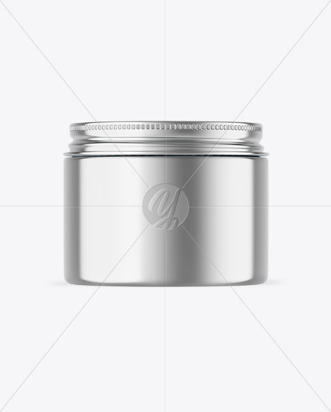 Metallic Cosmetic Jar Mockup