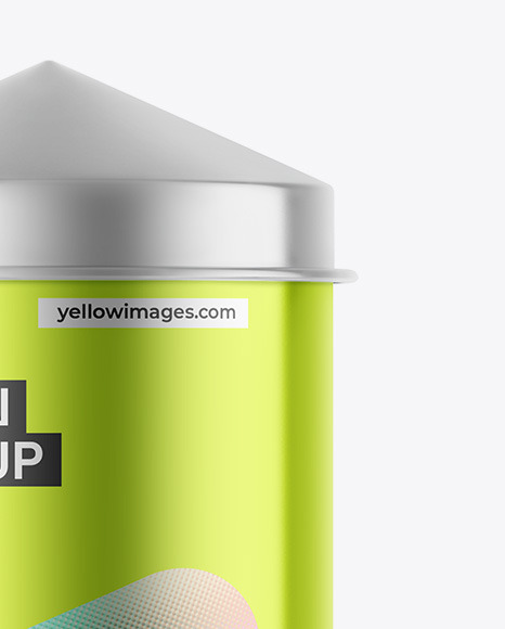 Metallic Tea Tin Can Mockup