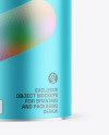 Matte Metallic Tea Tin Can Mockup