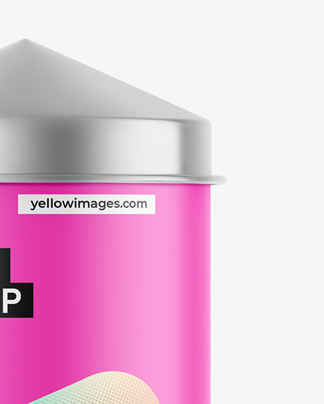 Matte Tea Tin Can Mockup