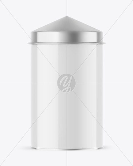 Glossy Tea Tin Can Mockup