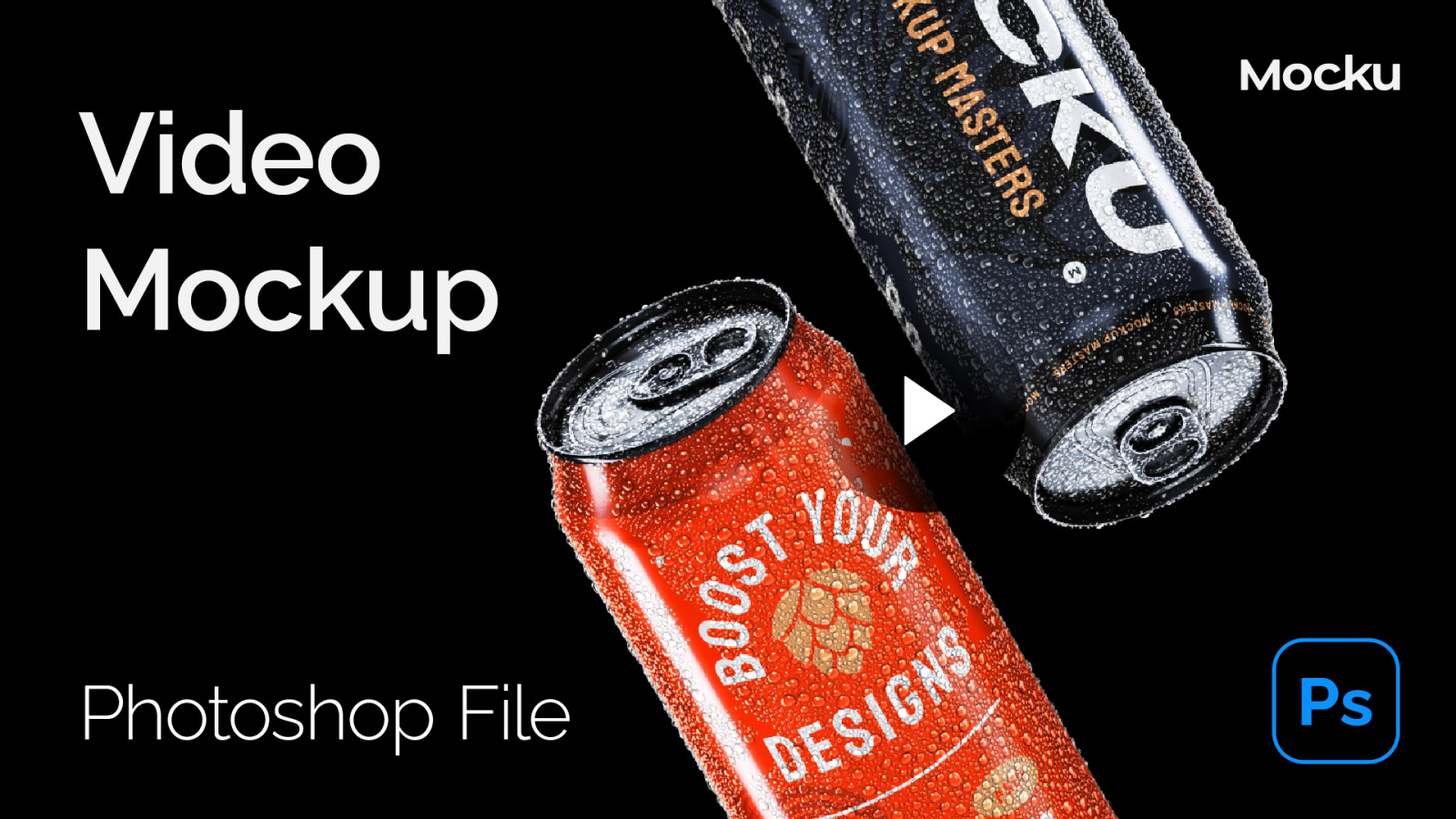 Can 470ml Video Mockup - Photoshop File