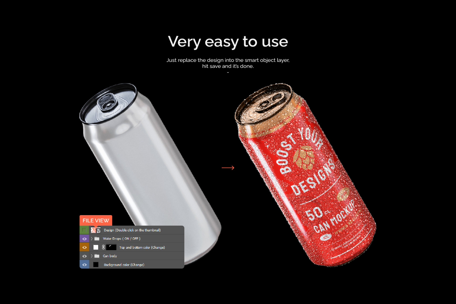 Can 470ml Video Mockup - Photoshop File Can 470ml Video Mockup - Photoshop File