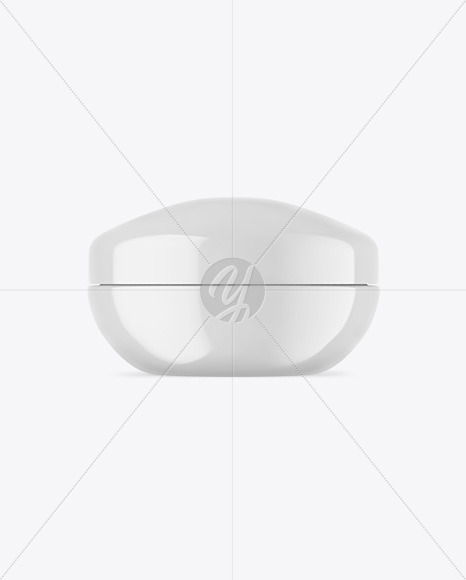 Glossy Cosmetic Jar Mockup