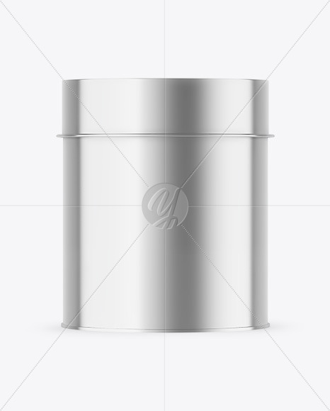 Metallic Tea Tin Can Mockup