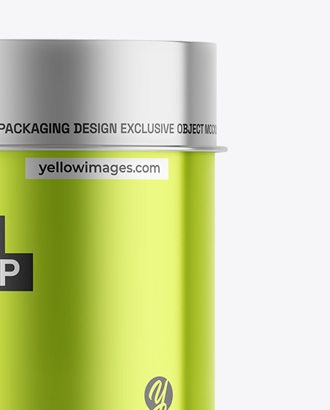 Metallic Tea Tin Can Mockup