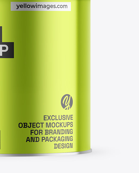 Metallic Tea Tin Can Mockup