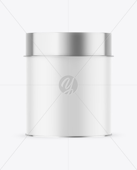 Matte Tea Tin Can Mockup