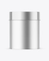 Matte Metallic Tea Tin Can Mockup