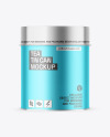 Matte Metallic Tea Tin Can Mockup