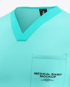 Men's Medical Shirt Mockup - Half Side View