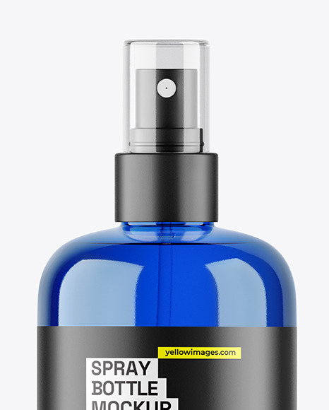 Blue Cosmetic Spray Bottle Mockup